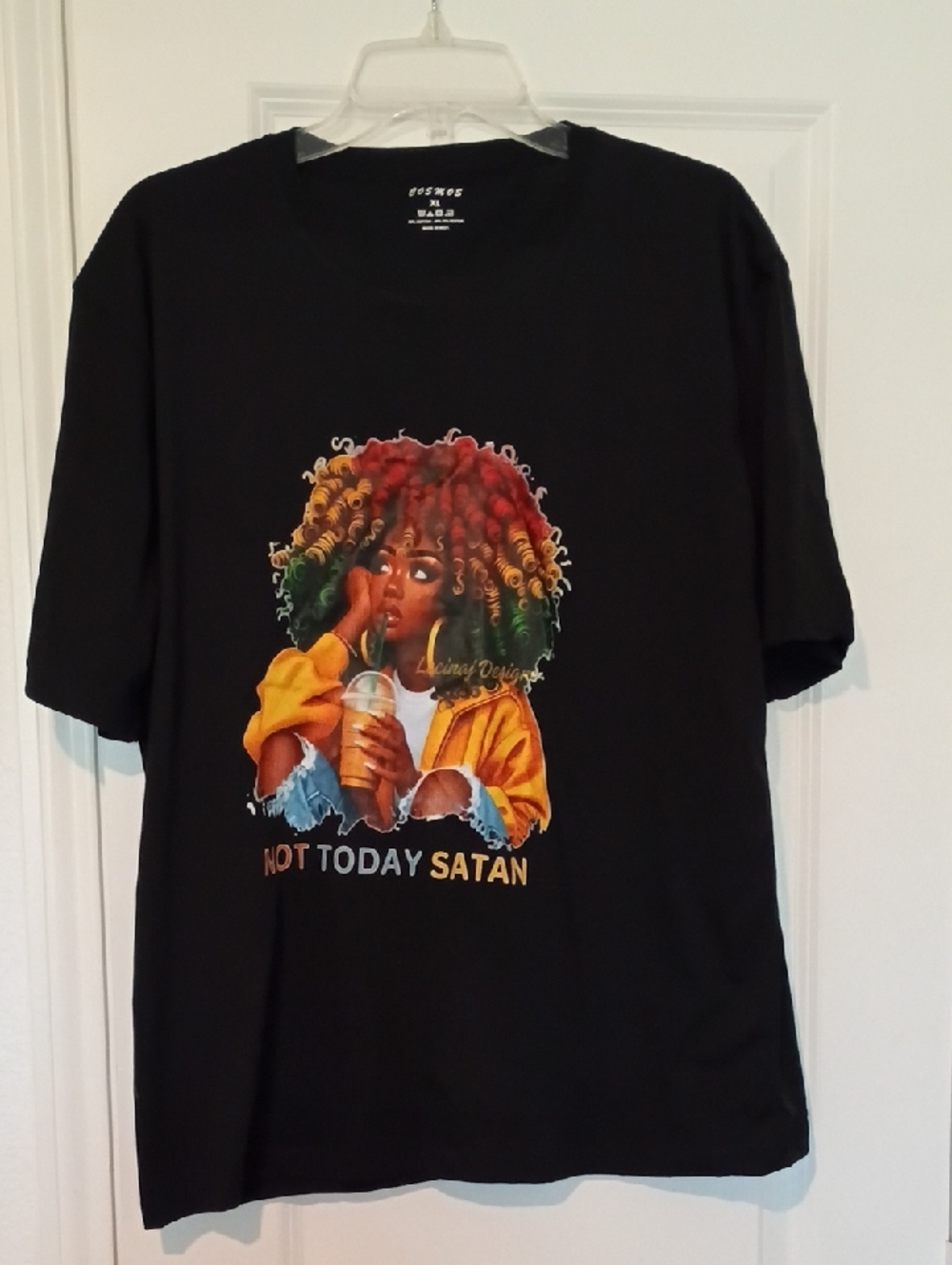 Graphic Tee "Not Today Satan" New